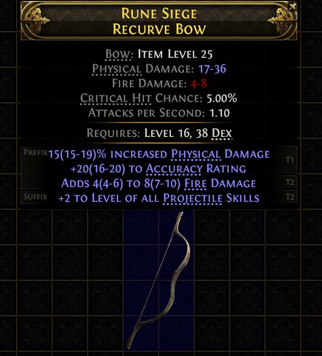 Rune Siege Recurve Bow#287301
