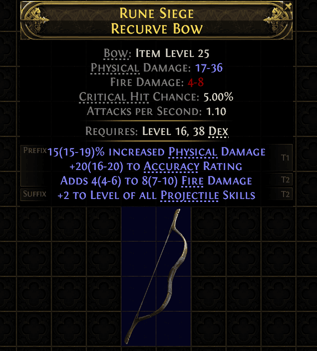 Rune Siege Recurve Bow#287301