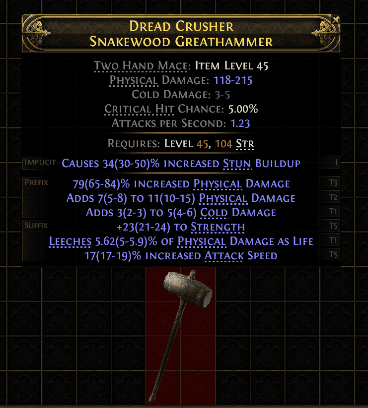 Dread Crusher Snakewood Greathammer#224102