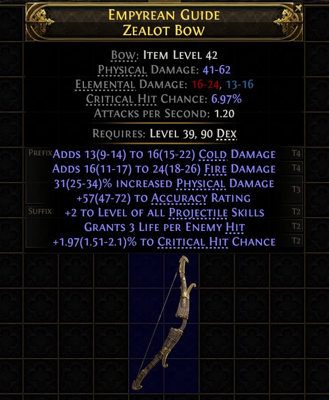 Empyrean Guide Zealot Bow#966692