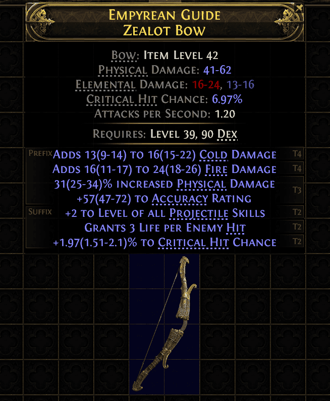 Empyrean Guide Zealot Bow#966692