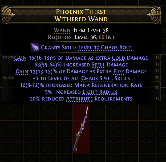Phoenix Thirst Withered Wand#290713