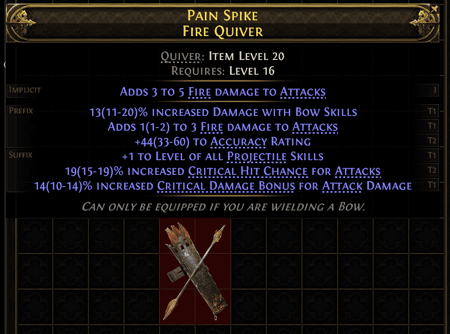 Pain Spike Fire Quiver#257605