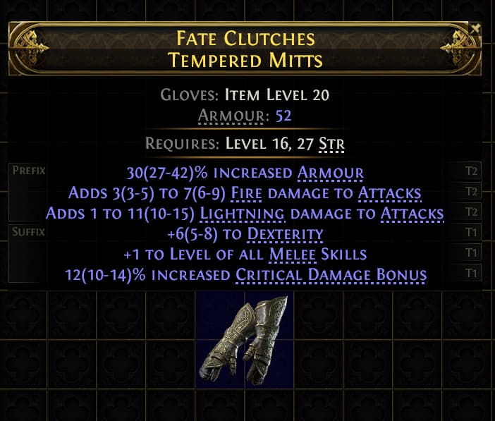 Fate Clutches Tempered Mitts#65313