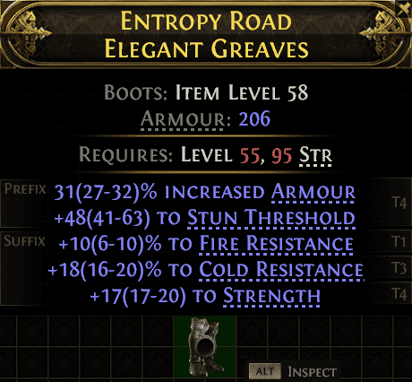 Entropy Road Elegant Greaves#414341