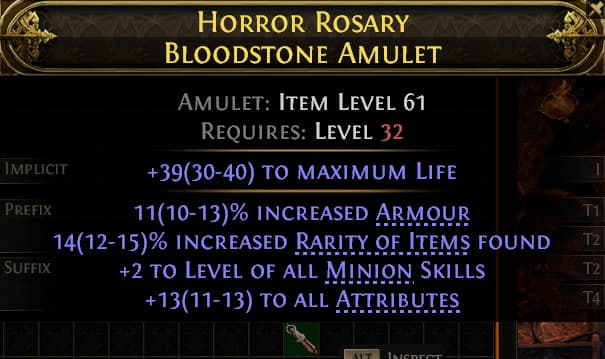 Horror Rosary Bloodstone Amulet#575600