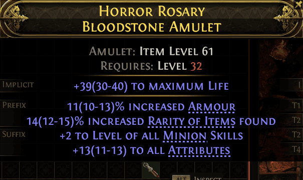 Horror Rosary Bloodstone Amulet#575600