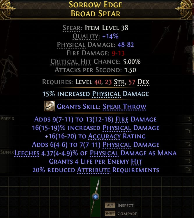 Sorrow Edge Broad Spear#648002