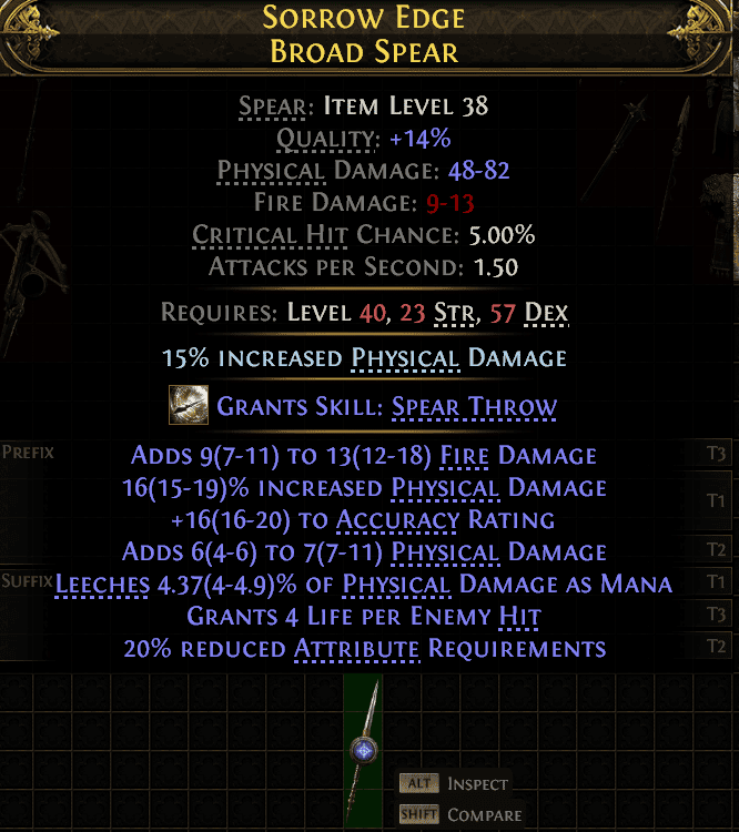 Sorrow Edge Broad Spear#648002