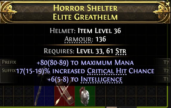 Horror Shelter Elite Greathelm#818837