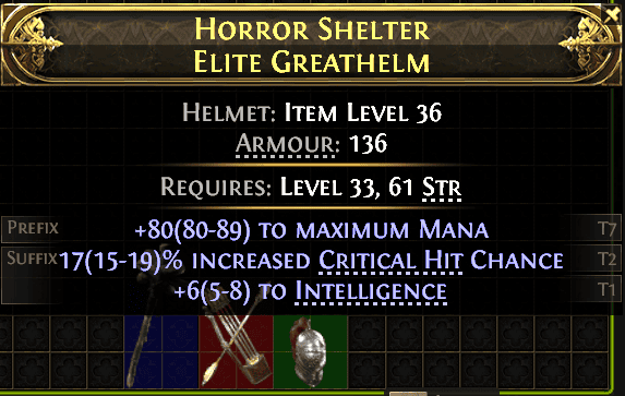 Horror Shelter Elite Greathelm#818837