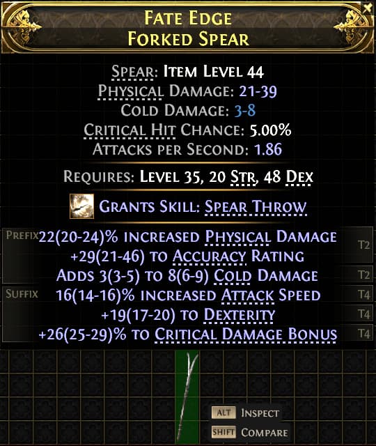 Fate Edge Forked Spear#997559