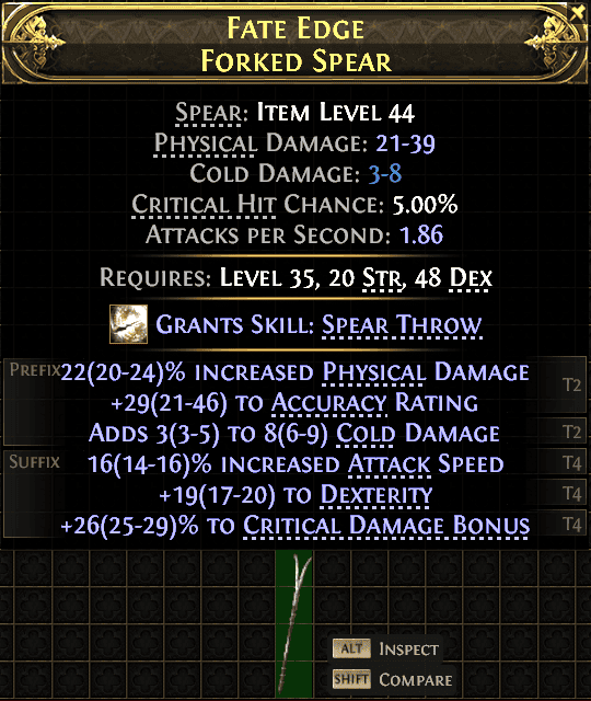 Fate Edge Forked Spear#997559