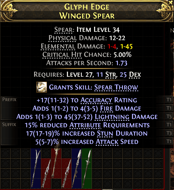 Glyph Edge Winged Spear#618663