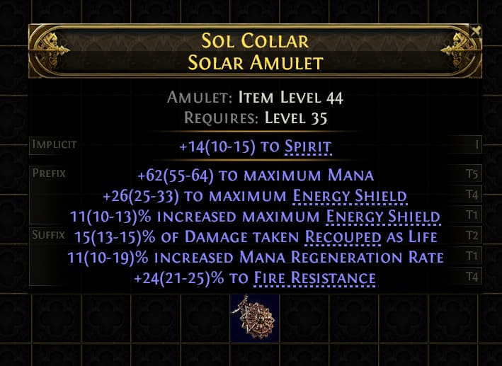 Sol Collar Solar Amulet#291810