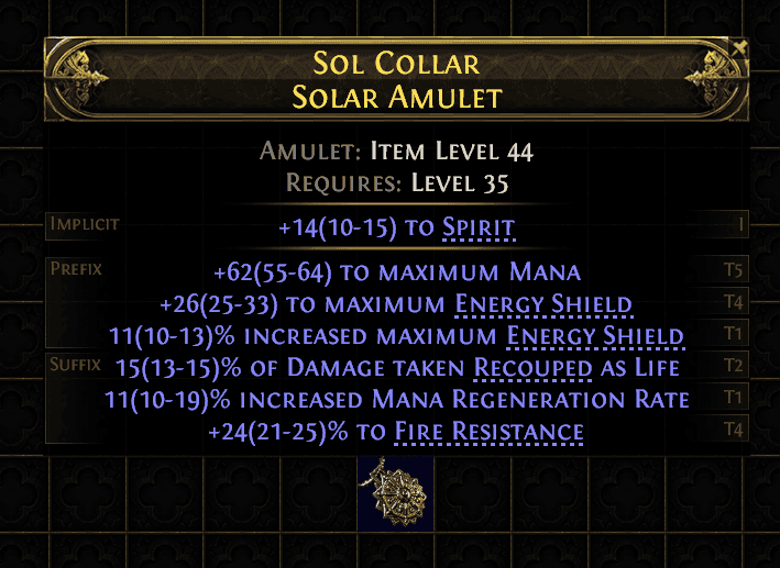 Sol Collar Solar Amulet#291810