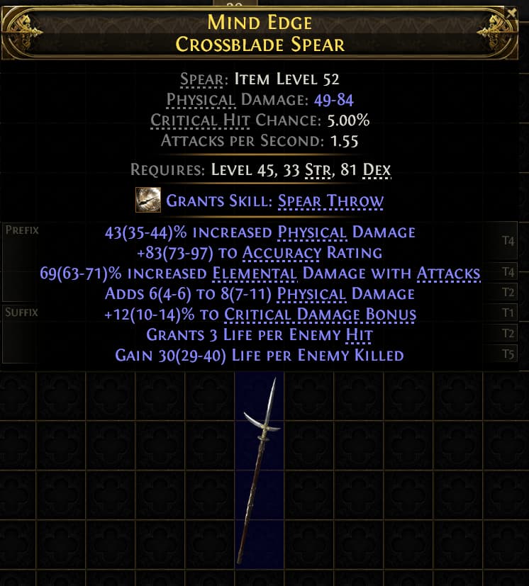 Mind Edge Crossblade Spear#80405