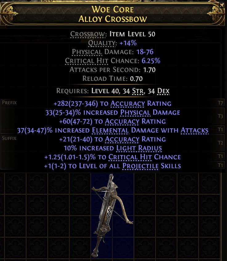 Woe Core Alloy Crossbow#702064