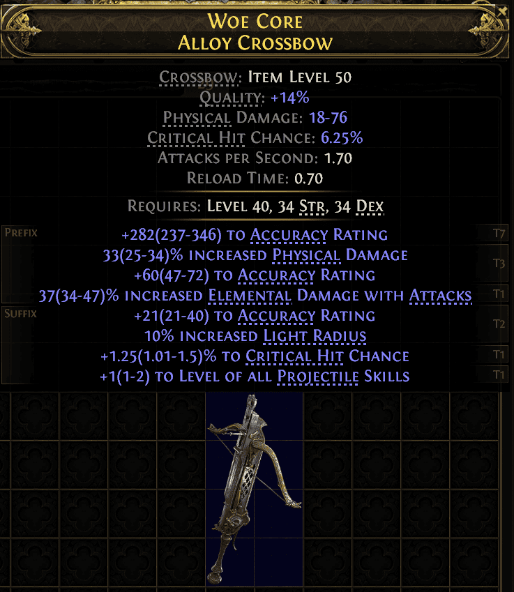 Woe Core Alloy Crossbow#702064