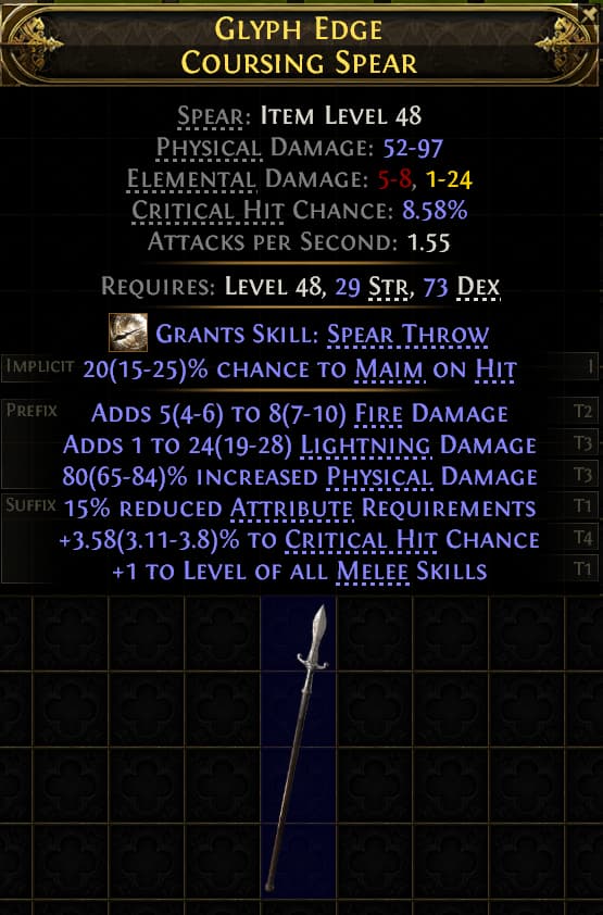 Glyph Edge Coursing Spear#282289