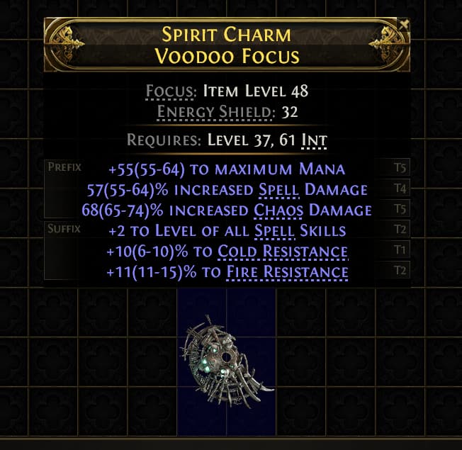 Spirit Charm Voodoo Focus#312188
