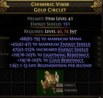 Chimeric Visor Gold Circlet#907014