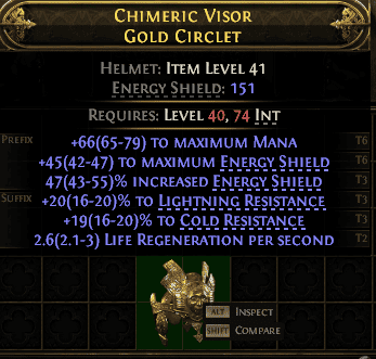 Chimeric Visor Gold Circlet#907014