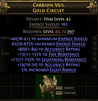 Carrion Veil Gold Circlet#219221