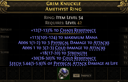 Grim Knuckle Amethyst Ring#184835