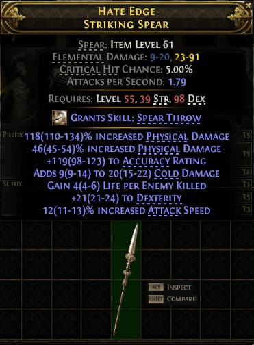 Hate Edge Striking Spear#679388
