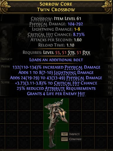 Sorrow Core Tw1N Crossbow#260983