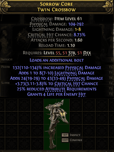 Sorrow Core Tw1N Crossbow#260983
