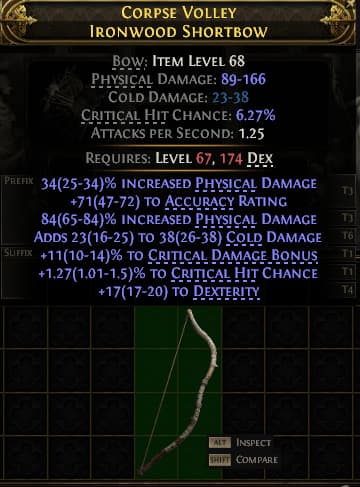 Corpse Volley Ironwood Shortbow#96711