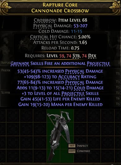 Rapture Core Cannonade Crossbow#144191