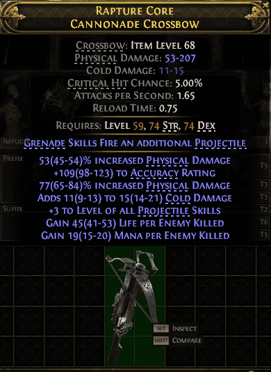 Rapture Core Cannonade Crossbow#144191
