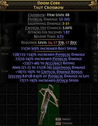 Doom Core Taut Crossbow#272454