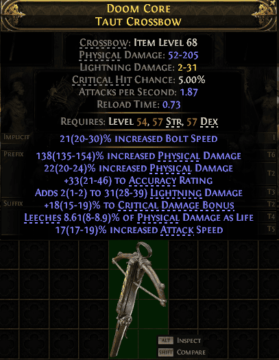 Doom Core Taut Crossbow#272454