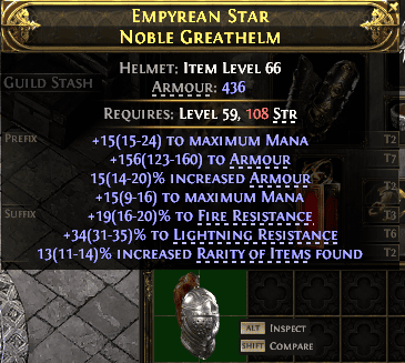 Empyrean Star Noble Greathelm#509589