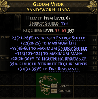 Gloom Visor Sandsworn Tiara#916347
