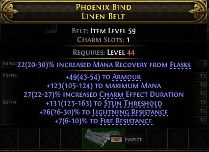Phoenix Bind Linen Belt#515572