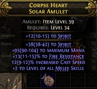 Corpse Heart Solar Amulet#689249