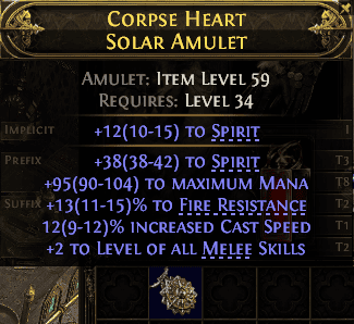 Corpse Heart Solar Amulet#689249