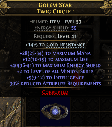 Golem Star Twig Circlet#639455