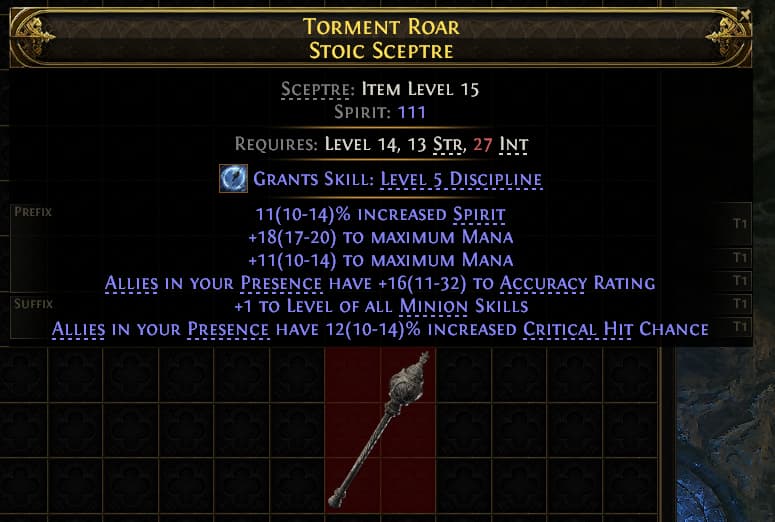 Torment Roar Stoic Sceptre#284583