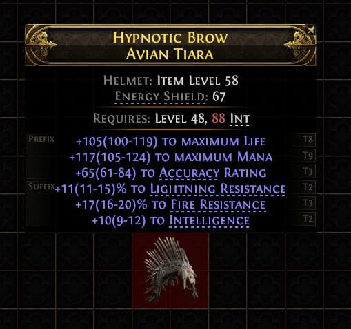 Hypnotic Brow Avian Tiara#461299