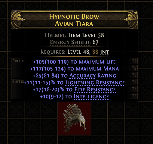 Hypnotic Brow Avian Tiara#461299