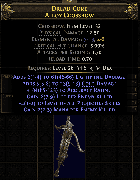 Dread Core Alloy Crossbow#981660