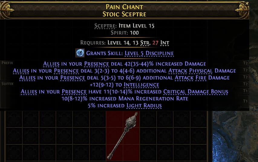 Pain Chant Stoic Sceptre#83647