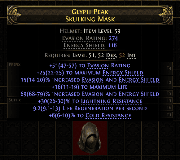 Glyph Peak Skulking Mask#71637