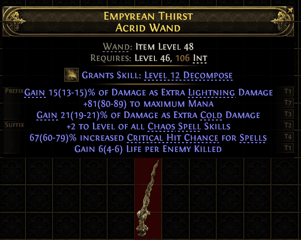 Empyrean Thirst Acrid Wand#994982